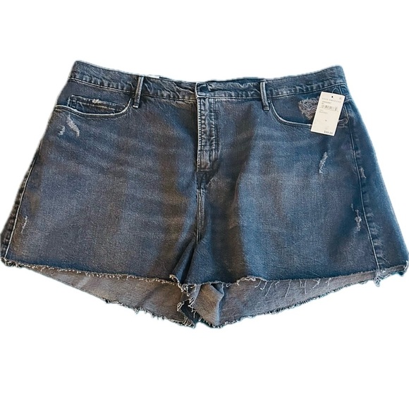 NWT Good American Good ‘90s Short 16 black wash denim shorts jeans - Picture 2 of 12